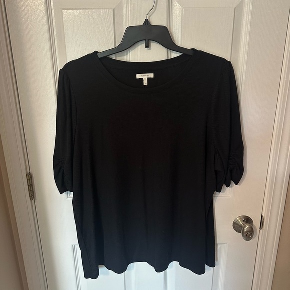 Maurices Black Short Sleeve Top - Picture 1 of 4